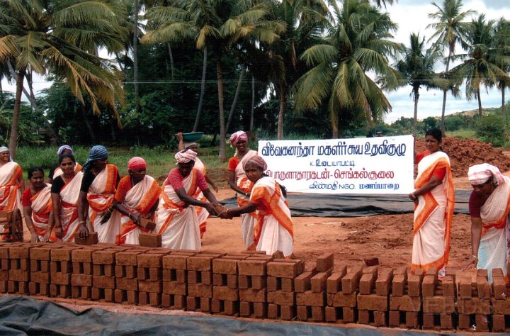 SHG members in the site of bricks manufacturing.jpg